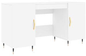Biurko, biaÅe, 140x50x75 cm, materiaÅ drewnopochodny