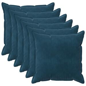 Poszewka na poduszkę 6 pcs HOUTEN niebieski 80 x 80 cm Welur