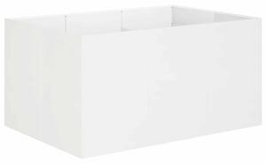 Doniczka ogrodowa Biały 120 x 80 x 60 cm Stal zimnogięta