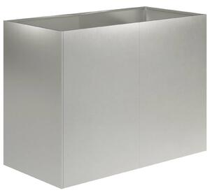 Doniczka ogrodowa srebrny 80 x 40 x 60 cm Stal nierdzewna