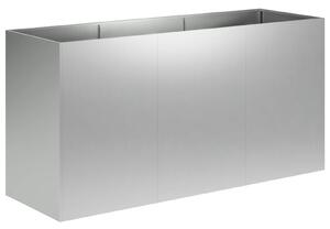 Doniczka ogrodowa srebrny 120 x 40 x 60 cm Stal ocynkowana