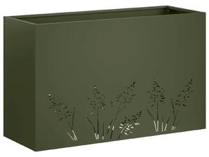 Doniczka ogrodowa Oliwkowy zielony 80 x 20 x 49 cm