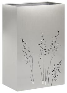Doniczka ogrodowa srebrny 50 x 30 x 75 cm Stal nierdzewna