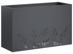 Doniczka ogrodowa antracytowy 80 x 20 x 49 cm Stal zimnogięta