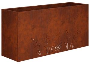 Doniczka ogrodowa Rdzawy 100 x 20 x 49 cm Stal kortenowska