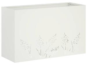 Doniczka ogrodowa Biały 80 x 30 x 49 cm Stal zimnogięta