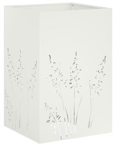 Doniczka ogrodowa Biały 50 x 50 x 75 cm Stal zimnogięta