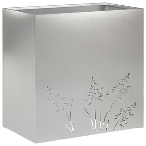 Doniczka ogrodowa srebrny 50 x 30 x 49 cm Stal nierdzewna