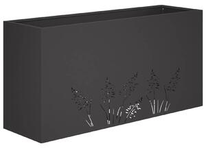 Doniczka ogrodowa Czarny 100 x 30 x 49 cm Stal zimnogięta