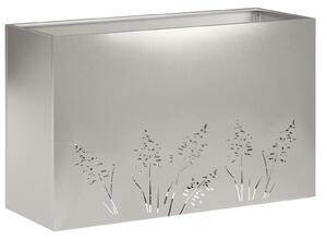 Doniczka ogrodowa srebrny 80 x 20 x 49 cm Stal nierdzewna
