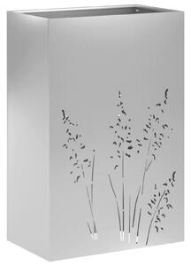 Doniczka ogrodowa srebrny 50 x 30 x 75 cm Stal ocynkowana