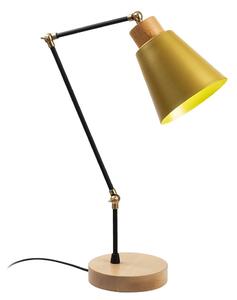 Żółto-czarna lampa stołowa z metalowym kloszem (wysokość 52 cm) Manavgat – Opviq lights