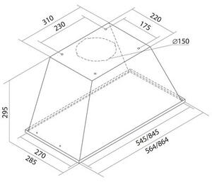 Okap AFRELLI AW-9R Prima Glass 60 Czarny 639m3/h 64dB klasa B