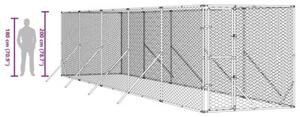 Kojec zewnętrzny dla psa, 2x10x2 m, stal galwanizowana