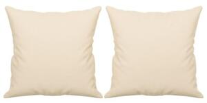 Sofa 2-osobowa z poduszkami, beÅ¼owa, 140 cm, mikrofibra