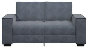 Sofa 2-osobowa, ciemnoszary, 160x78x84 cm, tapicerowana aksamitem