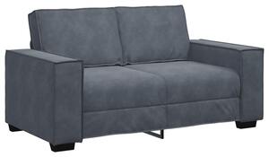 Sofa 2-osobowa, ciemnoszary, 160x78x84 cm, tapicerowana aksamitem