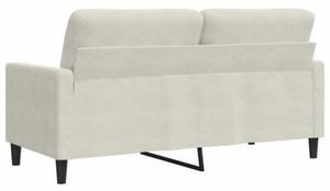 Sofa 2-osobowa, kremowy, 140 cm, tapicerowana aksamitem