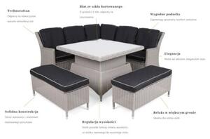 Zestaw mebli ogrodowych HOME & GARDEN Termoli 905827 Szary