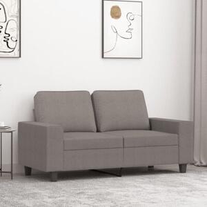 Sofa 2-osobowa, kolor taupe, 120 cm, tapicerowana tkaninÄ