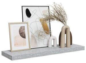 Półka ścienna, szarość betonu, 80x23,5x3,8 cm, mdf