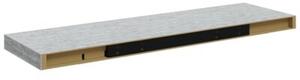 Półka ścienna, szarość betonu, 80x23,5x3,8 cm, mdf