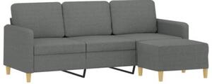 Sofa 3-osobowa z podnÃ³Å¼kiem, ciemnoszary, 180 cm, tkaninÄ