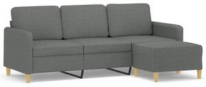 Sofa 3-osobowa z podnÃ³Å¼kiem, ciemnoszary, 180 cm, tkaninÄ