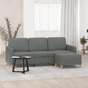 Sofa 3-osobowa z podnÃ³Å¼kiem, ciemnoszary, 180 cm, tkaninÄ