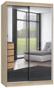 Szafa przesuwna z 2 lustrami 120 cm dąb sonoma G5-W94