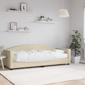 Sofa z materacem do spania, kremowa, 80x200 cm, tkanina