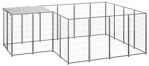 Kojec dla psa, czarny, 6,05 m², stalowy