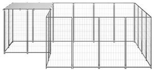 Kojec dla psa, czarny, 6,05 m², stalowy