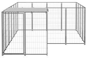 Kojec dla psa, czarny, 6,05 m², stalowy