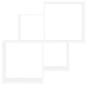 Półka ścienna kostki, biała 80x15x78,5, materiał drewnopochodny