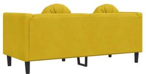 Sofa 2-osobowa z poduszkami, Å¼Ã³Åta, aksamit
