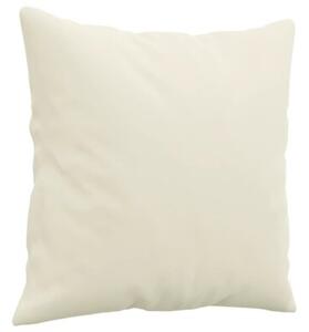 Sofa 3-osobowa z poduszkami, kremowa, 180 cm, aksamit