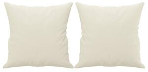 Sofa 3-osobowa z poduszkami, kremowa, 180 cm, aksamit