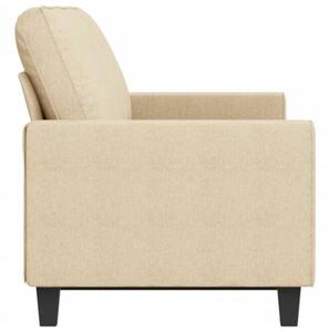 Sofa, 3-osobowa kremowa, 180 cm, tapicerowana tkaninÄ