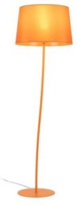 Lampa podłogowa TK Lighting NICOLA ORANGE 6644 – nowoczesna, pomarańczowy abażur 44 cm, E27, metal, do salonu i sypialni