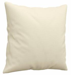 Sofa 2-osobowa z poduszkami, kremowa, 140 cm, sztuczna skÃ³ra