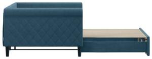 Sofa rozsuwana, niebieska, 100x200 cm, aksamit