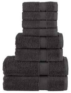 Zestaw 8-cz. ręczników premium solund, antracytowy, 600 g/cm²