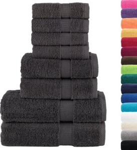 Zestaw 8-cz. ręczników premium solund, antracytowy, 600 g/cm²