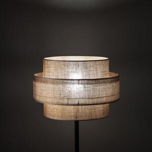 Lampa podłogowa TK Lighting CALISTO JUTA 5405 czarna z jutowym abażurem 50 cm, E27, 155 cm do salonu i sypialni