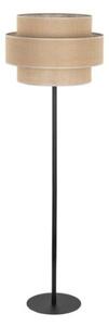 Lampa podłogowa TK Lighting CALISTO JUTA 5405 czarna z jutowym abażurem 50 cm, E27, 155 cm do salonu i sypialni