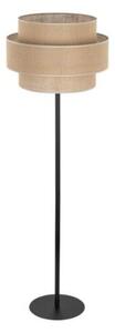 Lampa podłogowa TK Lighting CALISTO JUTA 5405 czarna z jutowym abażurem 50 cm, E27, 155 cm do salonu i sypialni