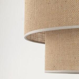 Lampa podłogowa TK Lighting CALISTO JUTA 5405 czarna z jutowym abażurem 50 cm, E27, 155 cm do salonu i sypialni