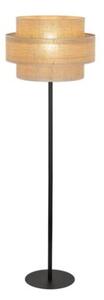 Lampa podłogowa TK Lighting CALISTO JUTA 5405 czarna z jutowym abażurem 50 cm, E27, 155 cm do salonu i sypialni
