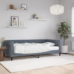 Sofa z materacem do spania, ciemnoszara, 100x200 cm, aksamit